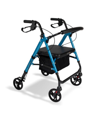 Hero Medical 6″ Deluxe Height Adjustable Seat Walker Blue