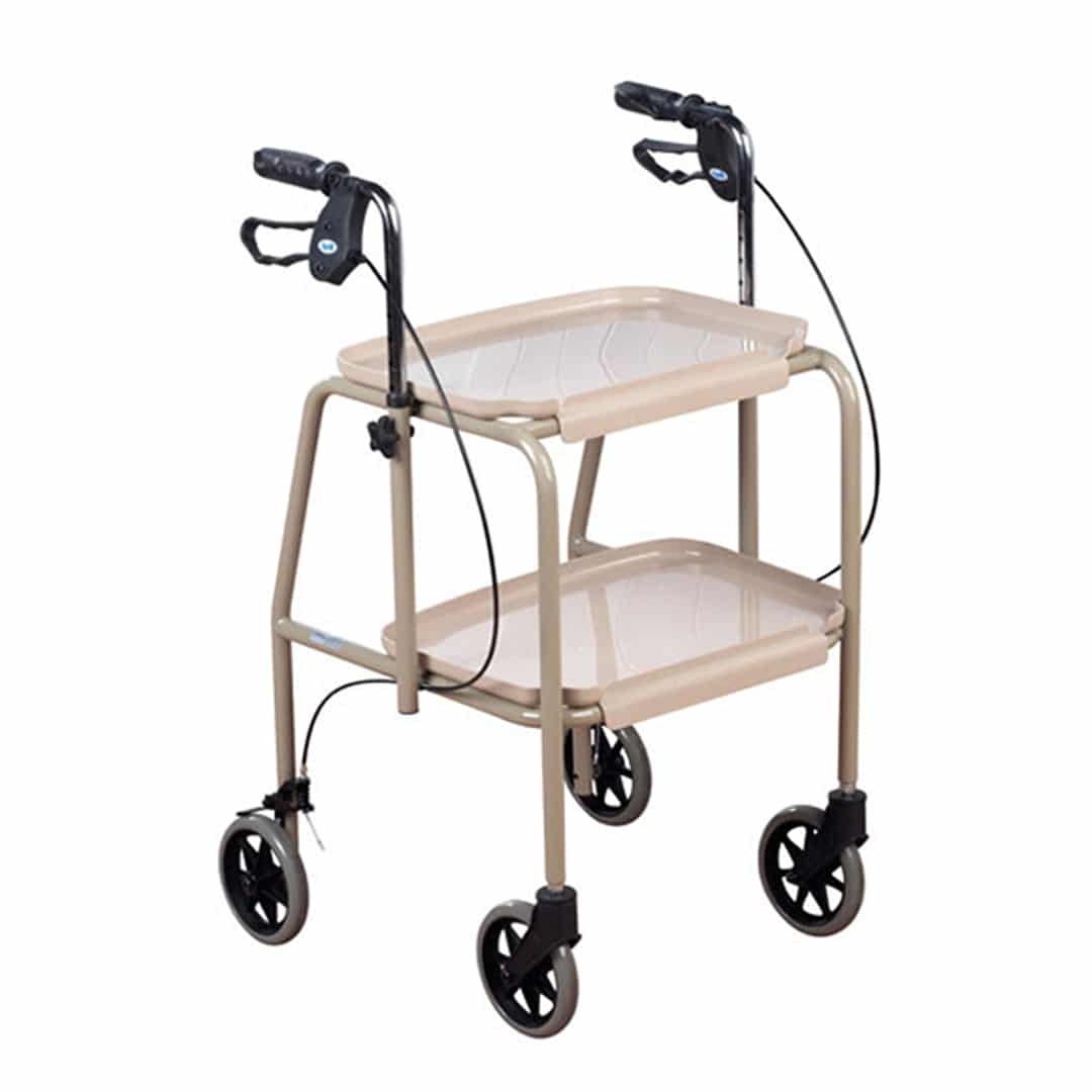 Days Tray Mobile Walker with Handbrakes 1 Days Tray Mobile Walker with Handbrakes