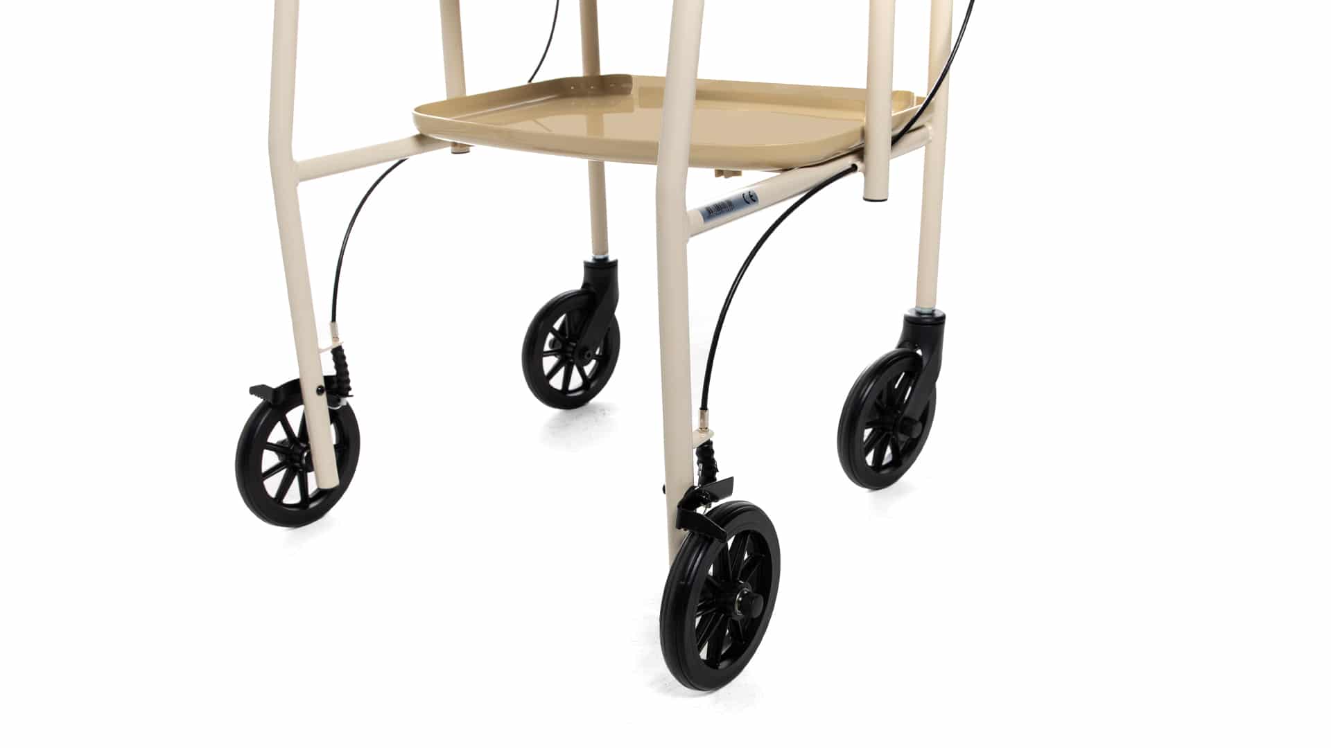 Days Tray Mobile Walker with Handbrakes 3 Days Tray Mobile Walker with Handbrakes Beige