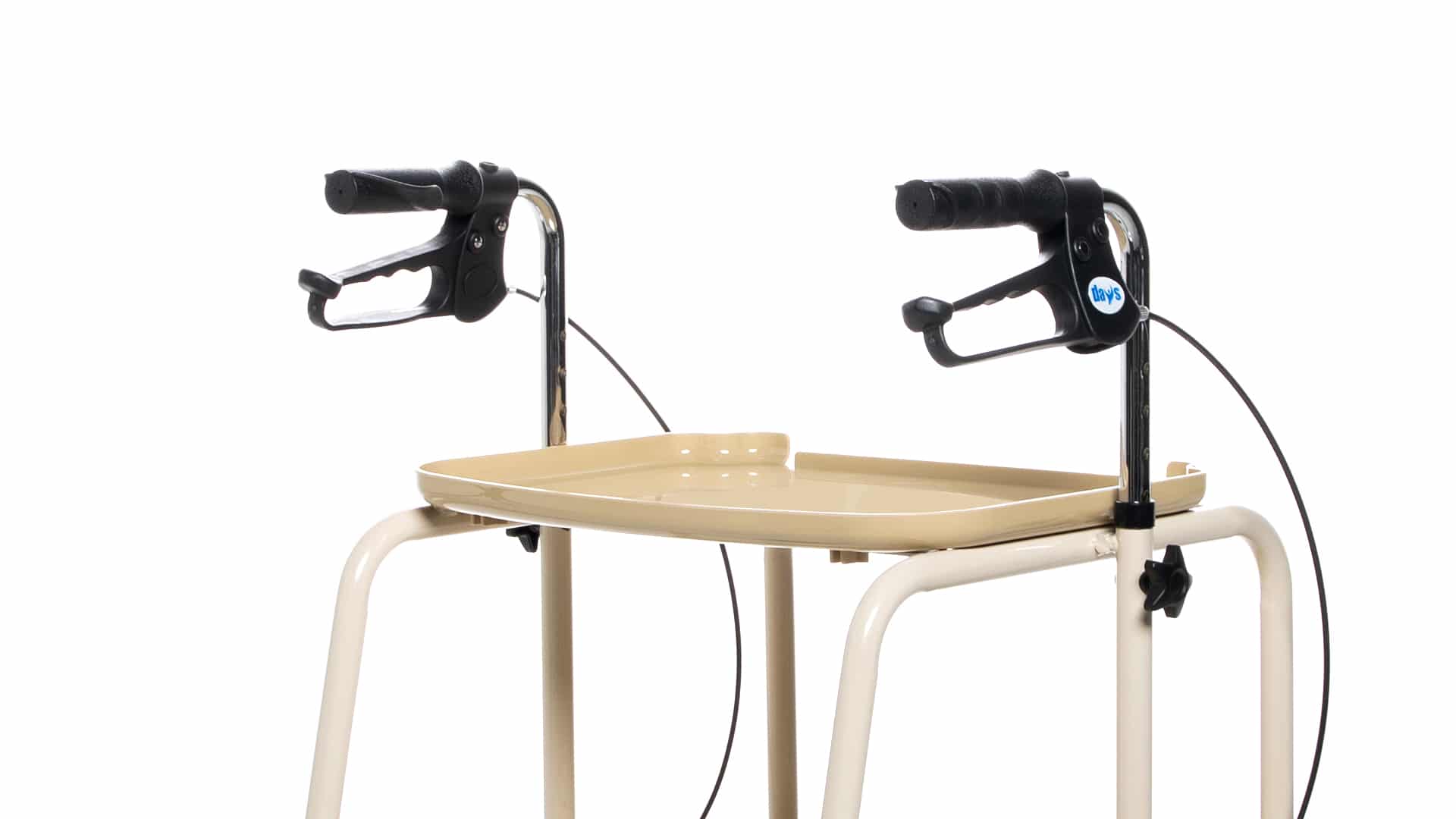 Days Tray Mobile Walker with Handbrakes 4 Days Tray Mobile Walker with Handbrakes Beige