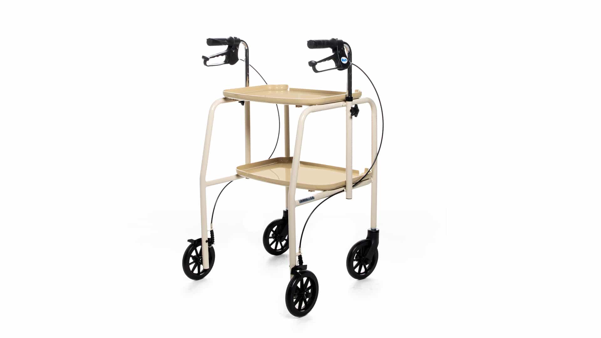 Days Tray Mobile Walker with Handbrakes 5 Days Tray Mobile Walker with Handbrakes Beige