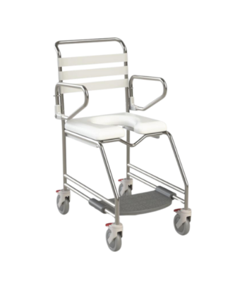 KCare Transit Weight-Bearing Sliding Footplate Shower Commode