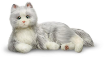 Interactive Companion Pet Cat silver cat