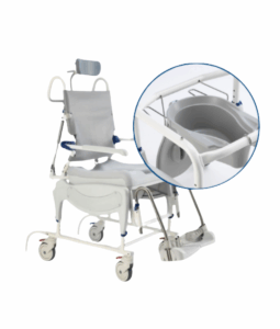 Aquatec Shower Commode Bed Pan Carrier