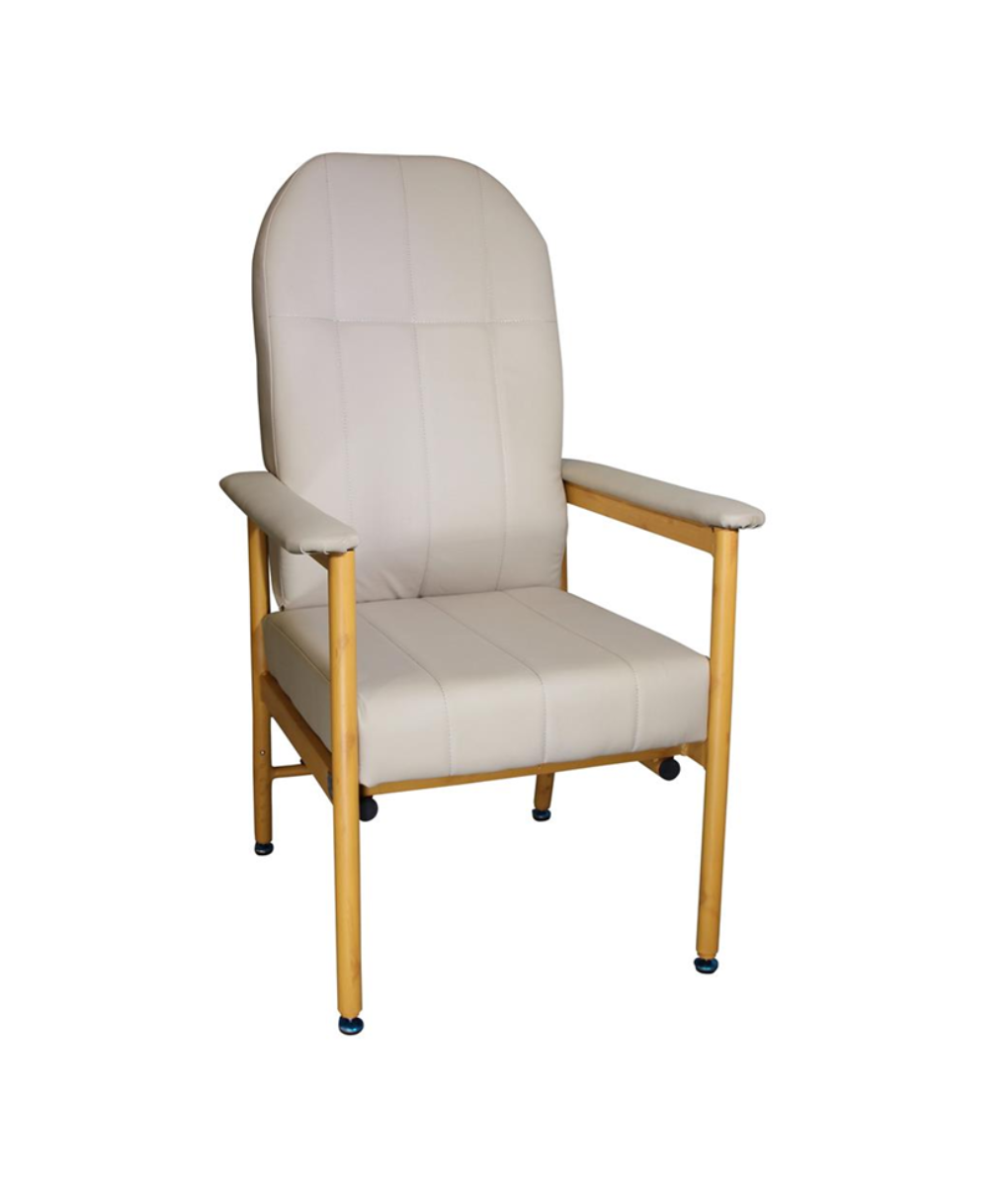 KCare Murray Bridge Fawn Vinyl High Back Day Chair KCare Murray Bridge Fawn Vinyl High Back Day Chair