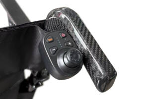 Royale Air Carbon Fibre Heavy Duty Powerchair Wireless Bluetooth Attendant Controller And Bracket