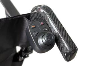 Royale Air Carbon Fibre Heavy Duty Powerchair Wireless Bluetooth Attendant Controller And Bracket